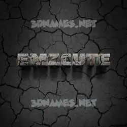 emzcute in Cracked Stone style - 3D name wallpaper