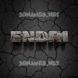 endri in Cracked Stone style - 3D name wallpaper