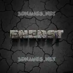 enerst in Cracked Stone style - 3D name wallpaper