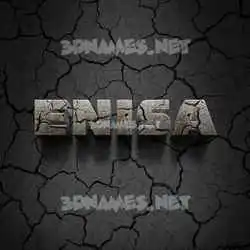 enisa in Cracked Stone style - 3D name wallpaper