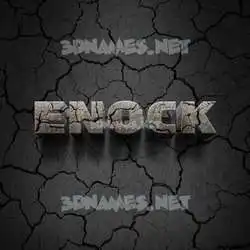 enock in Cracked Stone style - 3D name wallpaper