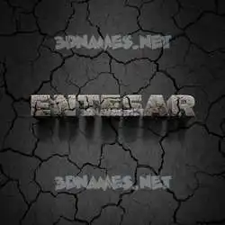 entesar in Cracked Stone style - 3D name wallpaper