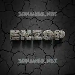 enzop in Cracked Stone style - 3D name wallpaper