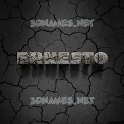 ernesto in Cracked Stone style - 3D name wallpaper
