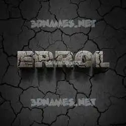 errol in Cracked Stone style - 3D name wallpaper