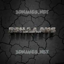 eshaaays in Cracked Stone style - 3D name wallpaper