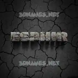 esphir in Cracked Stone style - 3D name wallpaper