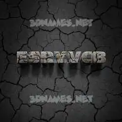 esryvcb in Cracked Stone style - 3D name wallpaper