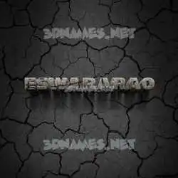 eswararao in Cracked Stone style - 3D name wallpaper