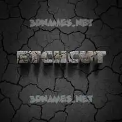 etchcut in Cracked Stone style - 3D name wallpaper