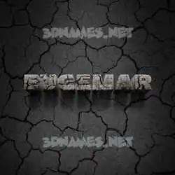 eugemar in Cracked Stone style - 3D name wallpaper