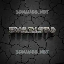 evaristo in Cracked Stone style - 3D name wallpaper