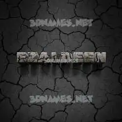 ezaldeen in Cracked Stone style - 3D name wallpaper
