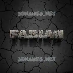 fabian in Cracked Stone style - 3D name wallpaper