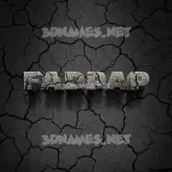 fadpap in Cracked Stone style - 3D name wallpaper