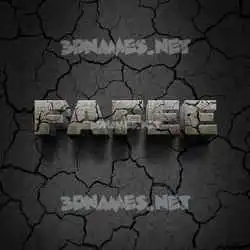 fafee in Cracked Stone style - 3D name wallpaper
