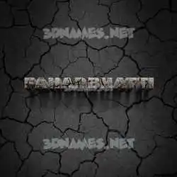fahadbhatti in Cracked Stone style - 3D name wallpaper