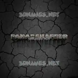 fahadshafeer in Cracked Stone style - 3D name wallpaper
