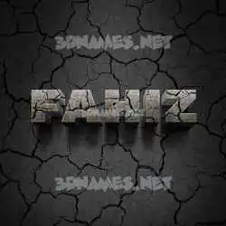 fahiz in Cracked Stone style - 3D name wallpaper