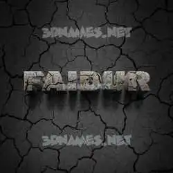 faidur in Cracked Stone style - 3D name wallpaper