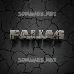 faijas in Cracked Stone style - 3D name wallpaper
