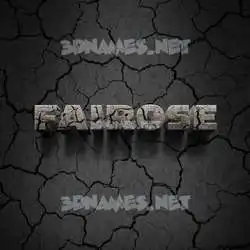 fairose in Cracked Stone style - 3D name wallpaper