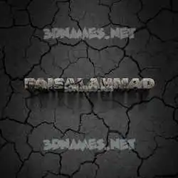 faisalahmad in Cracked Stone style - 3D name wallpaper