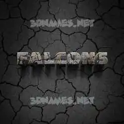 falcons in Cracked Stone style - 3D name wallpaper
