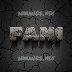 fani in Cracked Stone style - 3D name wallpaper
