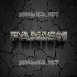 fanish in Cracked Stone style - 3D name wallpaper