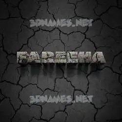 fareeha in Cracked Stone style - 3D name wallpaper