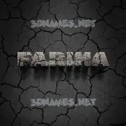 fariha in Cracked Stone style - 3D name wallpaper