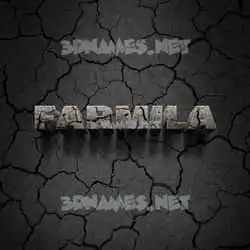 farmila in Cracked Stone style - 3D name wallpaper