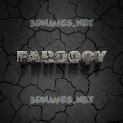 farooqy in Cracked Stone style - 3D name wallpaper