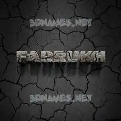 farrukh in Cracked Stone style - 3D name wallpaper