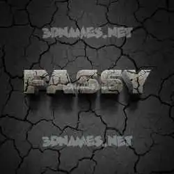 fassy in Cracked Stone style - 3D name wallpaper