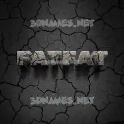 fatfat in Cracked Stone style - 3D name wallpaper