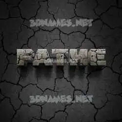 fathe in Cracked Stone style - 3D name wallpaper