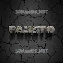 fausto in Cracked Stone style - 3D name wallpaper