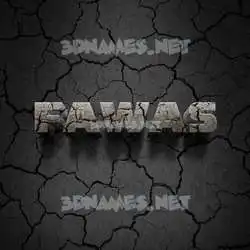 fawas in Cracked Stone style - 3D name wallpaper
