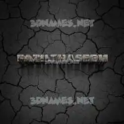 fazilthaseem in Cracked Stone style - 3D name wallpaper