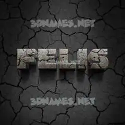 felis in Cracked Stone style - 3D name wallpaper