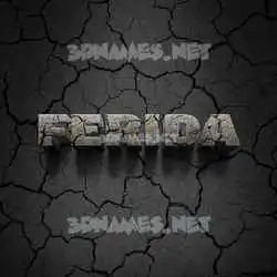 ferida in Cracked Stone style - 3D name wallpaper