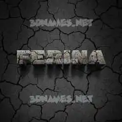 ferina in Cracked Stone style - 3D name wallpaper