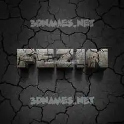 fezin in Cracked Stone style - 3D name wallpaper