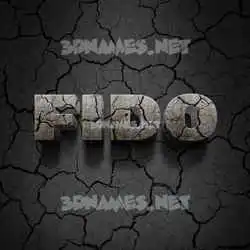 fido in Cracked Stone style - 3D name wallpaper