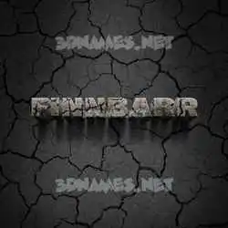 finnbarr in Cracked Stone style - 3D name wallpaper
