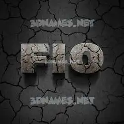fio in Cracked Stone style - 3D name wallpaper