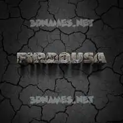 firdousa in Cracked Stone style - 3D name wallpaper