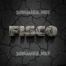 fisco in Cracked Stone style - 3D name wallpaper